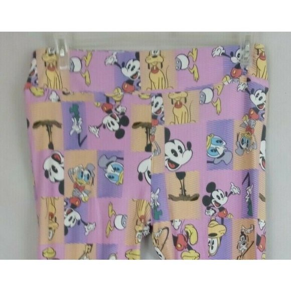 New LuLaRoe Disney Tall & Curvy Leggings Multi-Color With Mickey Mouse & Friends - Picture 4 of 6